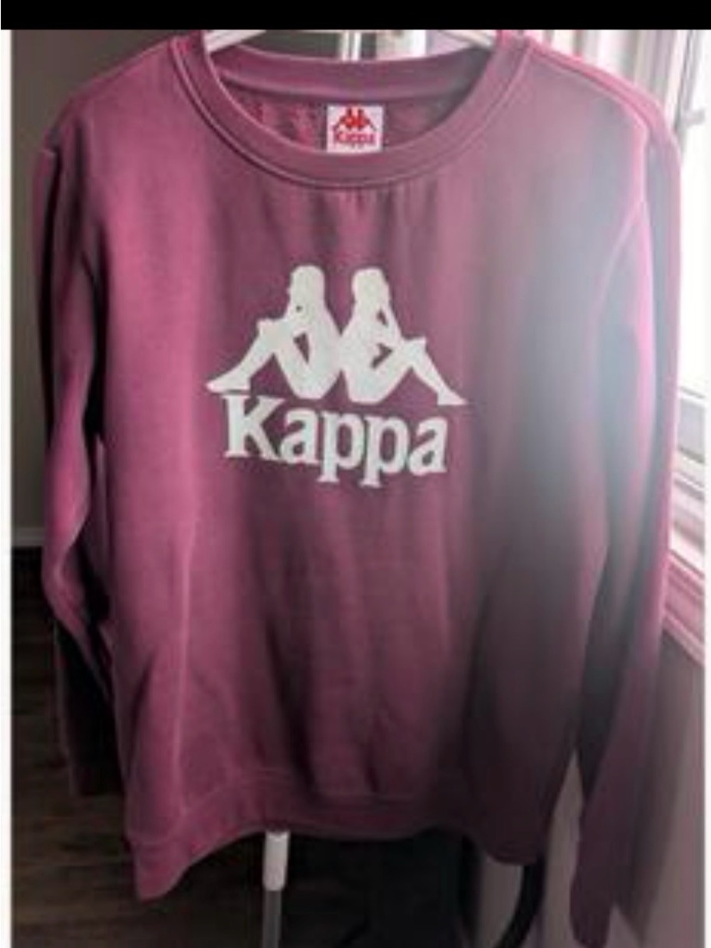 Kappa Crewneck Sweatshirt in Plum with White Logo
